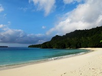 Champagne Beach under testluppen
