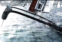 Testsegling av nya Americas cup katamaranen